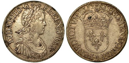 FRANCIA. Louis XIV, 1643-1715., Ecu 1652 A.