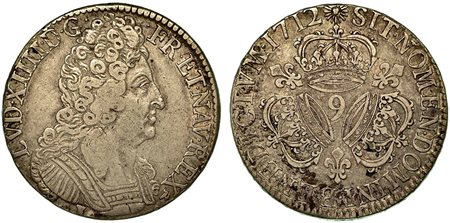 FRANCIA. Louis XIV, 1643-1715., Ecu 1712.