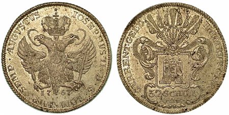 GERMANIA - AMBURGO., Thaler a nome di Joseph II, 1767.