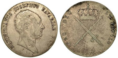 GERMANIA - BAVIERA. Maximilian IV Joseph, 1756–1825., Thaler 1809.