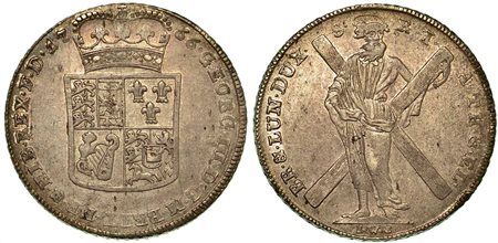 GERMANIA - BRAUNSCHWEIG - LÜNEBURG - CALENBERG - HANNOVER. Georg III, 1760-1820., Thaler 1766.