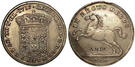 GERMANIA - BRUNSWICK - LUNEBURG - CALENBERG - HANNOVER., Thaler 1715.