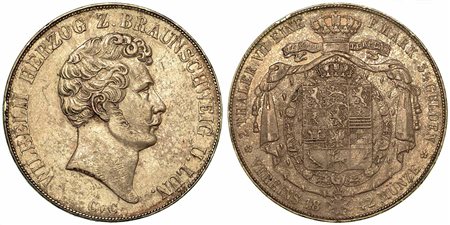 GERMANIA - BRUNSWICK - WOLFENBUTTEL. Wilhelm, 1831-1884., 2 Thaler 1842.