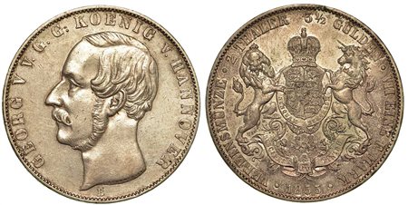 GERMANIA - HANNOVER. Georg V. 1851-1866., 2 Thaler 1855.