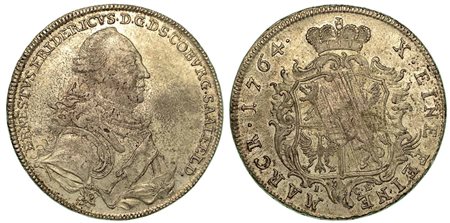 GERMANIA - SAXE - SAALFELD. Ernst Friedrich, 1764-1800., Thaler 1764.