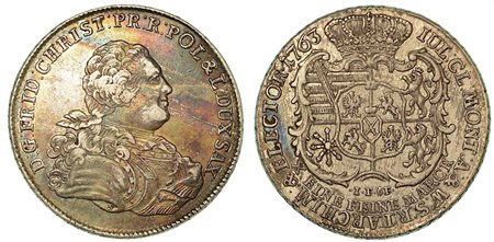 GERMANIA - SAXONY ALBERTINE. Friedrich Christian., Thaler 1763.