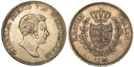 GERMANIA - WURTTEMBERG. Wilhelm I, 1816-1864., Thaler 1828.