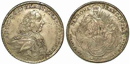 GERMANIA - WURZBURG. Adam Friedrich Graf von Seinsheim, 1755-1779., Thaler 1765.