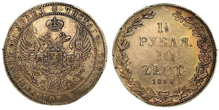 POLONIA. Nicolas I, 1825-1855., 10 Zlotych 1836.