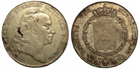 SVEZIA. Karl XIII, 1809-1818., Riksdaler 1812.