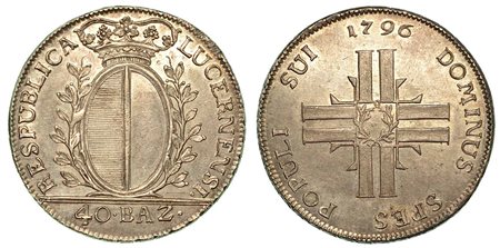 SVIZZERA LUCERNA. 40 Batzen 1796., 