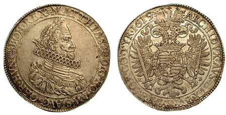 UNGHERIA. Matthias, 1612-1619., Thaler 1619.