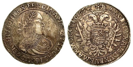 UNGHERIA. Ferdinand III, 1637-1657., Thaler 1654.