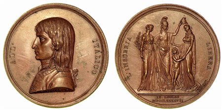 COSTITUZIONE DELLA REPUBBLICA CISALPINA., Medaglia in bronzo 1797, Milano.