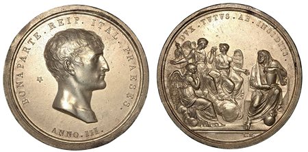 ATTENTATO ALLA VITA DI NAPOLEONE., Medaglia in argento anno III (1804).