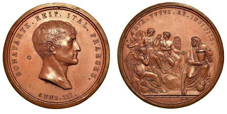 ATTENTATO ALLA VITA DI NAPOLEONE., Medaglia in bronzo anno III (1804).