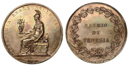 PREMIO DELL'ACCADEMIA IMPERIALE DI BELLE ARTI A VENEZIA., Medaglia d'argento 1803, Milano.