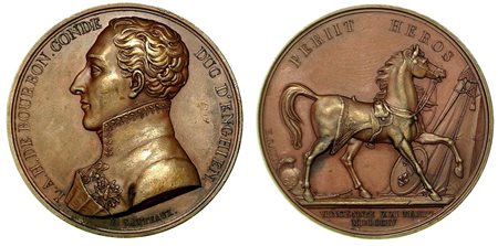 FUCILAZIONE DEL DUCA DI ENGHIEN., Medaglia di bronzo 1804.