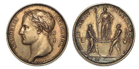 INCORONAZIONE DI NAPOLEONE A PARIGI., Medaglia in argento 1804.