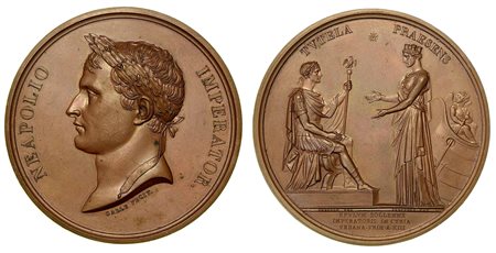 INCORONAZIONE DI NAPOLEONE A PARIGI., Medaglia in bronzo 1804.