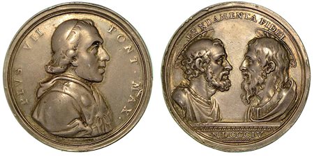 PIO VII, 1800-1823., Medaglia in argento 1804.