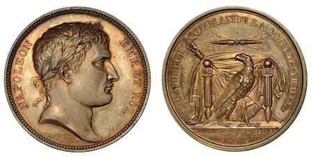 PASSAGGIO DEL RENO E DEL DANUBIO., Medaglia in argento 1805, Parigi.