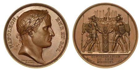 CONFEDERAZIONE DEL RENO., Medaglia in bronzo 1806.