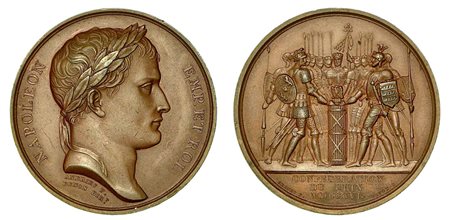 CONFEDERAZIONE DEL RENO., Medaglia in bronzo 1806.