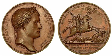 BATTAGLIA DI JENA., Medaglia in bronzo 1806.