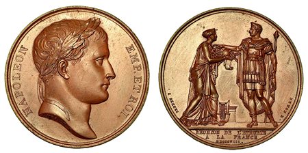 ANNESSIONE DELL'ETRURIA ALLA FRANCIA., Medaglia in bronzo 1808.