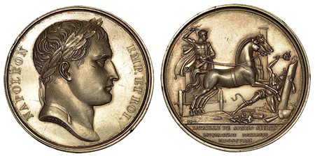 BATTAGLIA DI SOMO-SIERRA IN SPAGNA., Medaglia in argento 1808.