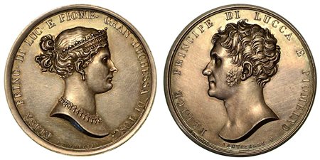 ELISA BACIOCCHI GRAN DUCHESSA DI TOSCANA., Medaglia in argento 1809.