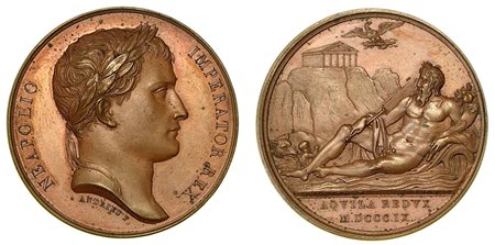 ANNESSIONE DI ROMA ALLA FRANCIA., Medaglia in bronzo 1809, Parigi.