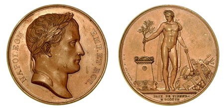 PACE DI VIENNA., Medaglia in bronzo 1809, Parigi.