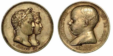 NASCITA DEL RE DI ROMA., Medaglia in argento 1811, Parigi.