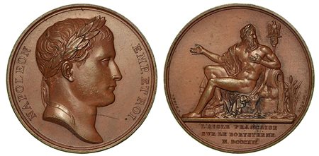 AQUILA FRANCESE SUL BORISTENO., Medaglia in bronzo 20 luglio 1812.