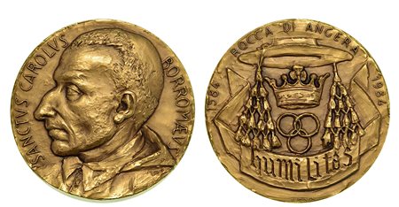 ITALIA. San Carlo Borromeo., Medaglia commemorativa per i 400 anni dalla scomparsa 1984.