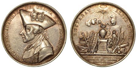 GERMANIA - PRUSSIA. Federico III, 1740-1786., Medaglia in argento 1786.