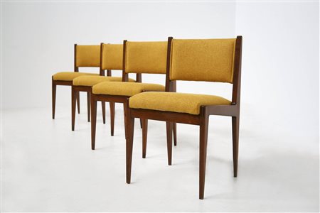 GIANFRANCO FRATTINI. Four chairs. GHIANDA. '70s