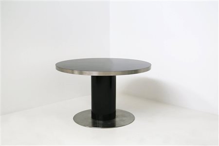 ROMEO REGA. Pedestal dining table. 1970s