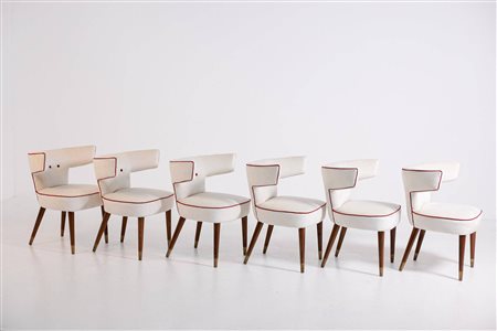 GIO PONTI&NINO ZONCADA. Six 538 chairs. 1950s