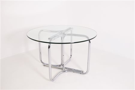 GIOTTO STOPPINO. Table in steel and glass