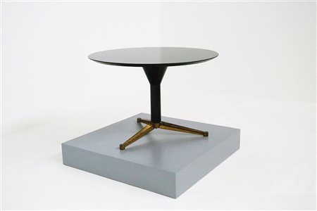 MELCHIORRE BEGA (Attr). Wooden dining and brass table