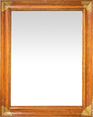 Specchiera in cornice di legno laccato 