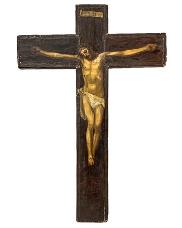 Croce in legno dipinto.
