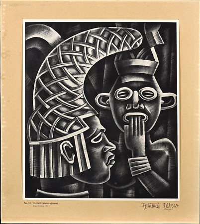 Fortunato Depero, Tav. 12, Silenzio (plastica africana), 1944