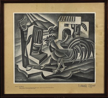 Fortunato Depero, Tav. 9, Il gallo, 1942