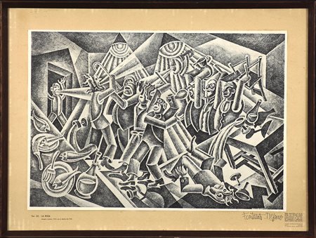 Fortunato Depero, Tav. 22, La rissa, 1943