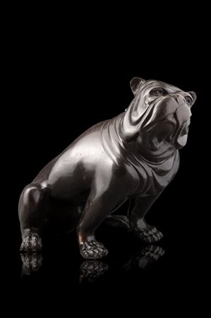 Ignoto, secolo XX "Bulldog" scultura in bronzo (h. cm 54, L. cm 40)