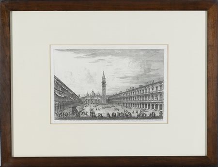 Michele Marieschi Veduta di Piazza San Marco verso la Basilica, dalla serie Le p